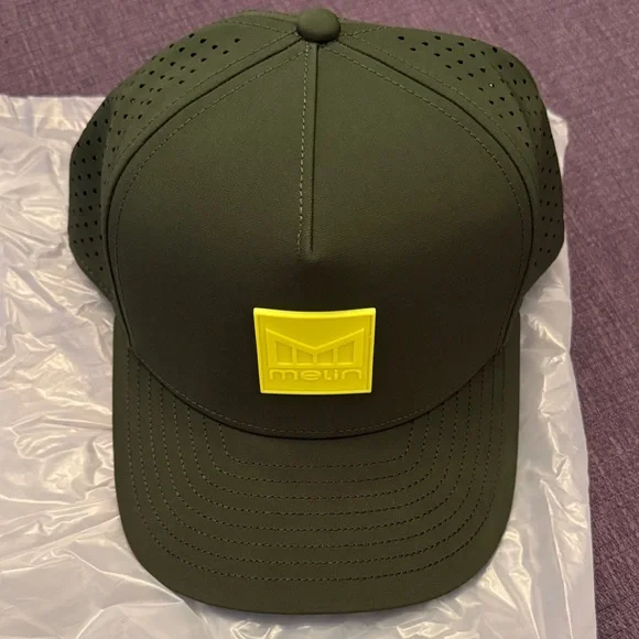 Melin Classic Odyssey Stacked Green Cap with Yellow Logo - Picture 11 of 13